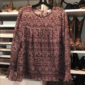 Shoshanna maroon blouse